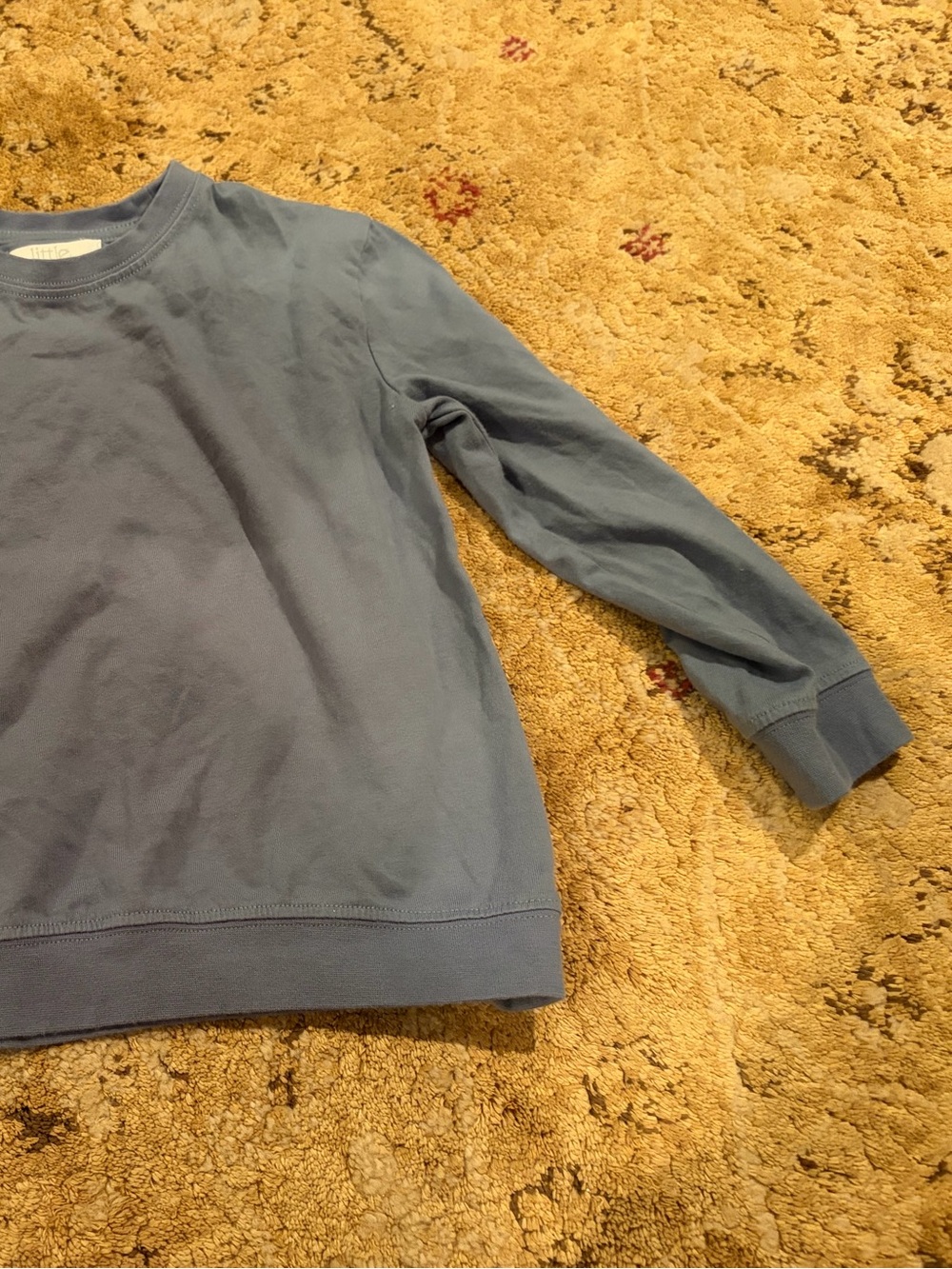 Little Paper Kids cornflower blue/gray 4T long sleeved tee EUC quiet luxury